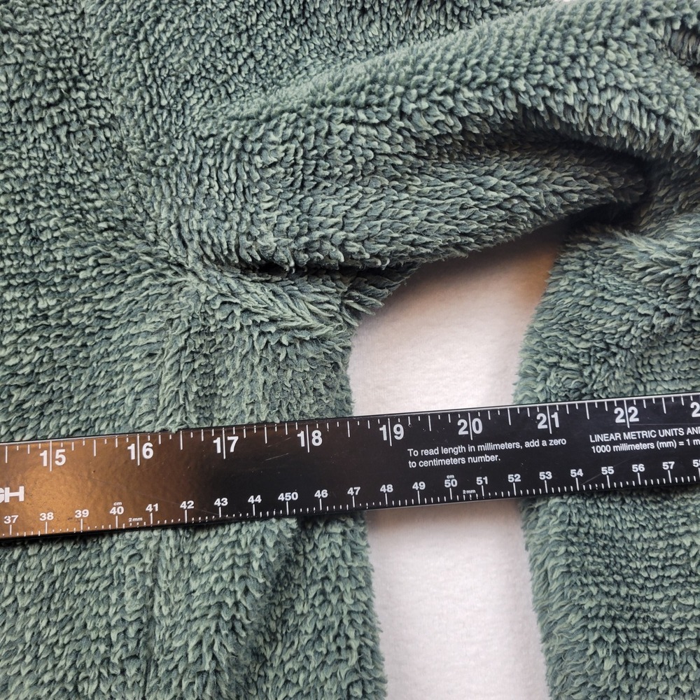 North Face Osito Jacket Women‎ Medium Green Fuzzy Fleece Teddy Full Zip Hike - Picture 4 of 15
